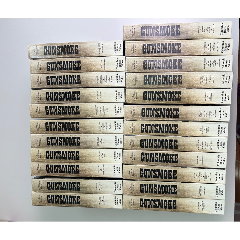 Gunsmoke‎ The Collectors Edition VHS Video Tapes 23 Lot Columbia House